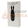 Lastick bala vibradora con forma conejo negro